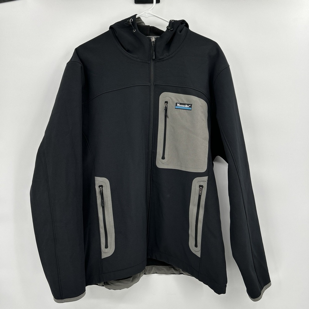 Moosejaw Mountaineering Mens Softshell Jacket Size L Fleece Lined Zipper Pockets